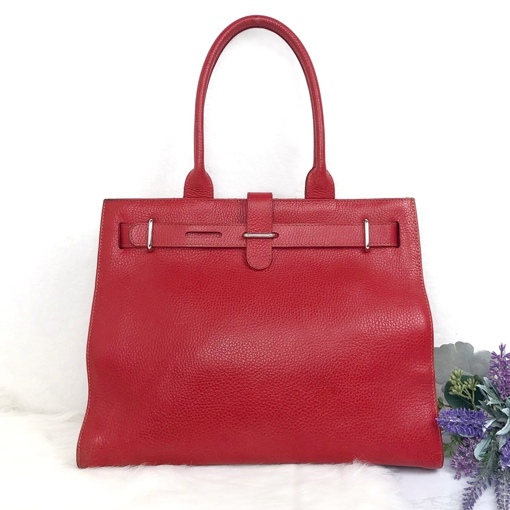 Rossi & Caruso Argentina Red Leather Tote Handbag